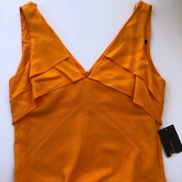 Zara Vibrant Orange mini sundress size medium - Picture 3 of 9
